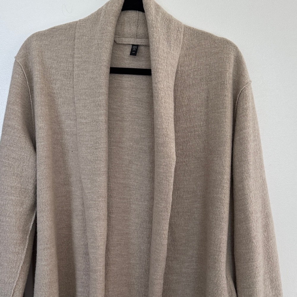 Eileen Fisher Beige Knit Cardigan